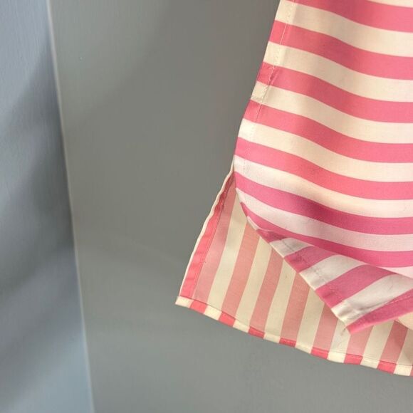 Foxcroft NYC Heritage Non Iron Shaped Tunic Sz 4 pink and white striped - Picture 5 of 9
